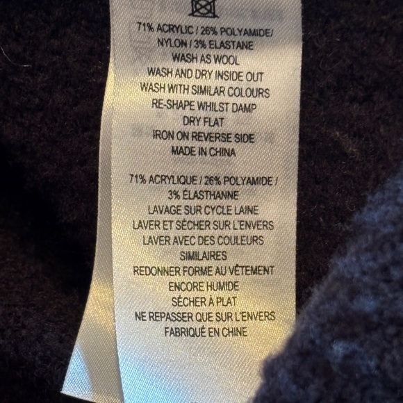 French Connection Fair Isle Knit Sweater Black Multicolor Small Cabincore - Picture 10 of 10